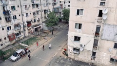 Blick aus einem Wohnblock im Bukarester Viertel Ferentari