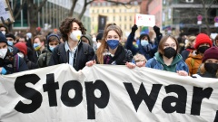 Protestdemonstration gegen den Krieg in der Ukraine in Berlin