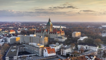 Luftaufnahme der Stadt Hannover
