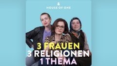 Maike, Rebekka und Kübra  sind die Hosts des Podcasts 3 Frauen, 3 Religionen, 1 Thema
