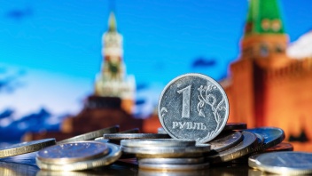 Russisches Geld vor Kreml