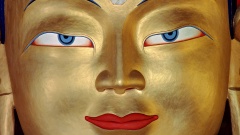 Gesicht des Maitreya-Buddha 