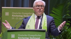Bundespraesident Frank-Walter Steinmeier beim evangelischen Kirchentag in Dortmund.