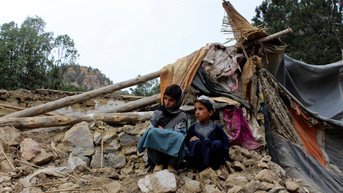 Obdachlose Kinder in Afghanistan