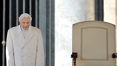 Papst Benedikt bei seiner letzten Generalaudienz