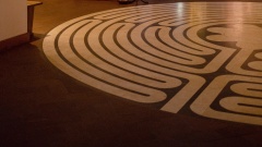 Labyrinth auf Kirchenboden