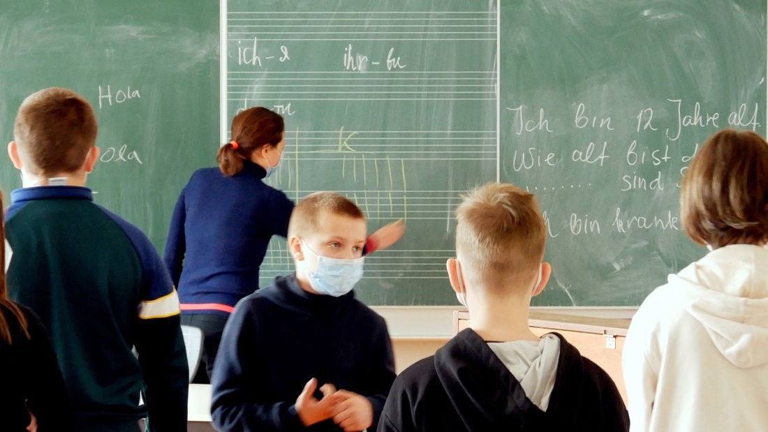 Kinder aus der Ukraine in Schule in niedersächsischen Wunstorf