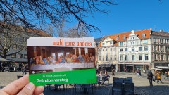 Postkarte der Aktion"Mahl ganz anders" in Braunschweig