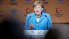 Kanzlerin Angela Merkel beim UN-Migrationspakt 