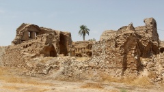 Die zerstörte katholische Kathedrale Em Al Ahzan im Irak, dessen Territorium zu den frühesten Siedlungsgebieten der Christen gehört.