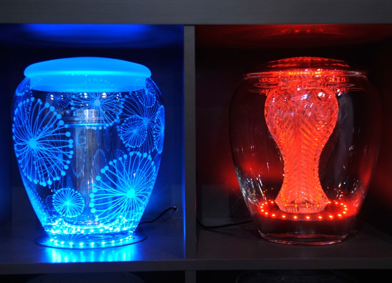Glas-Urnen mit LED