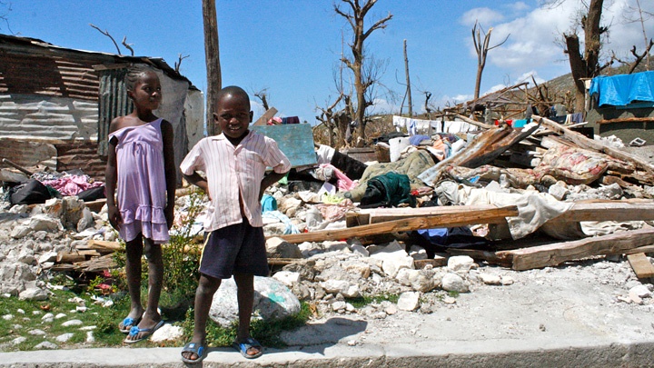 Nach dem Hurrikan Matthew in Port-a-Piment, Haiti.