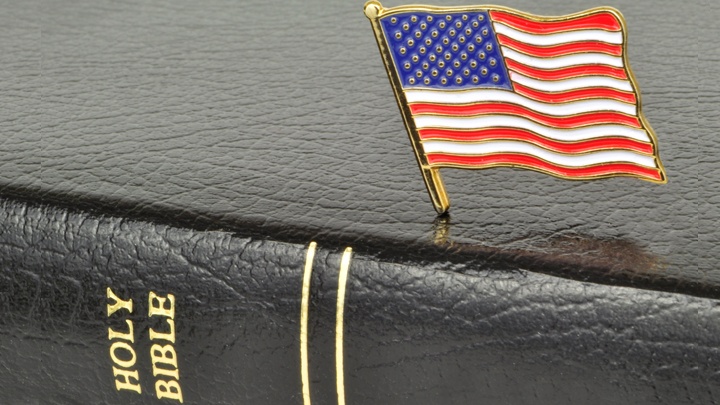 Bibel und Amerika Flagge