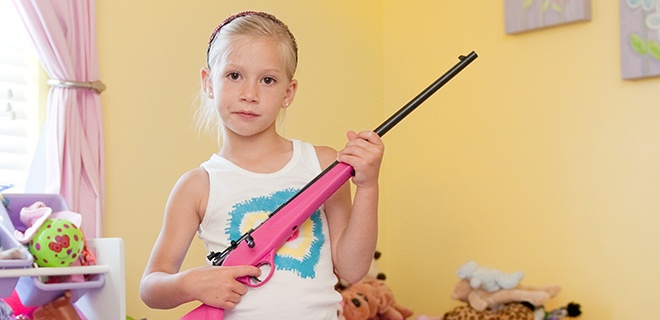 Kind mit Waffe, Ohio, USA