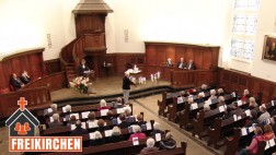 Gottesdienst in der Kirche der Mennoniten in Hamburg-Altona.