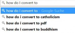 Google ergänzt "How do I convert to" mit Catholicism, PDF, Buddhism