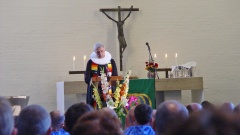 Pastor Detlev Gause in einem AIDS-Gottesdienst